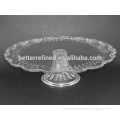 hand pressed clear glass fruits plate